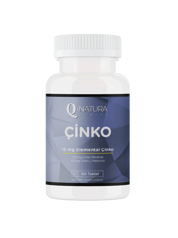 Çinko ( ZİNC ) 60 Tablet (7,5 mg Çinko Pikolinat  7,5 mg Çinko L-Metionin)