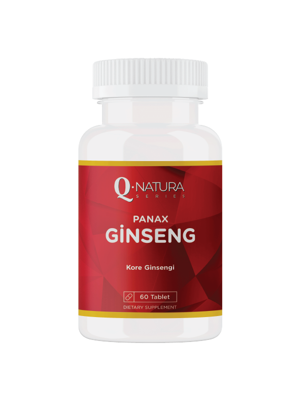 Kırmızı Kore Panax Ginsengi  60 Tablet (VitC,B12,Demir Dikeni,L-Arjinin,Sibirya ginsengi,Lepidyum,zerdeçal,Q10,Folik asit)