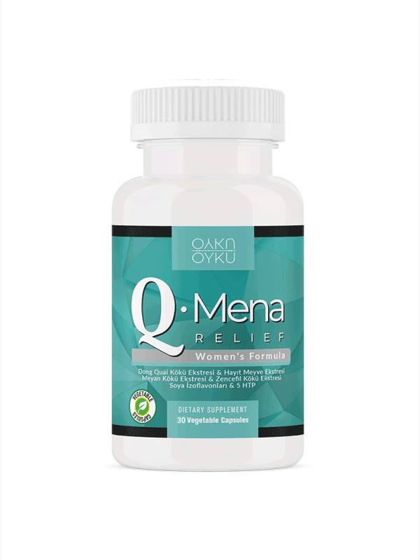 Q-mena Soya İzoflavonları, Dong Quai,  Hayıt ağacı meyvesi, 5-HTP, Magnezyum