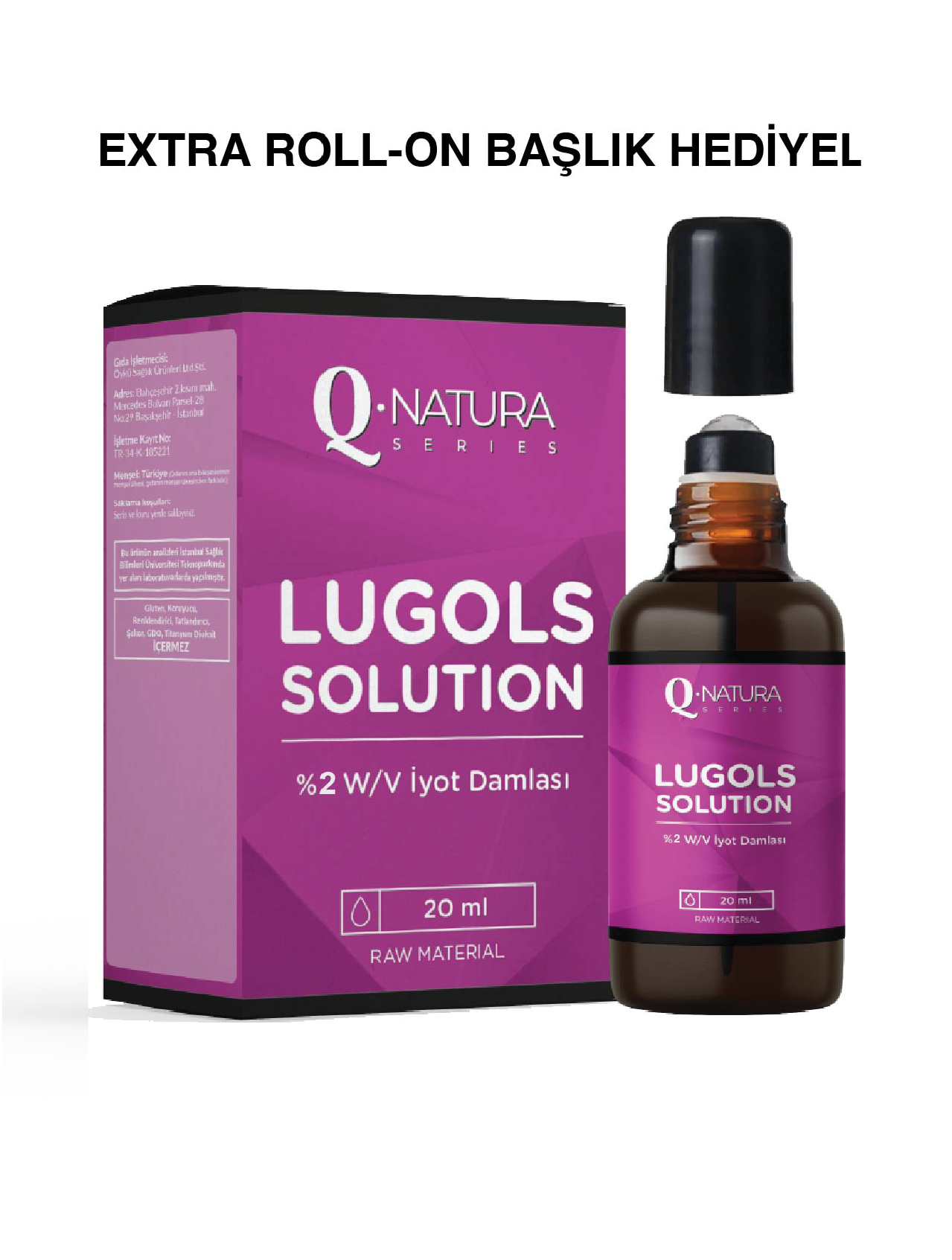 Lugol's Solution % 2 iyot Damla + Roll-on Başlık Hediyeli