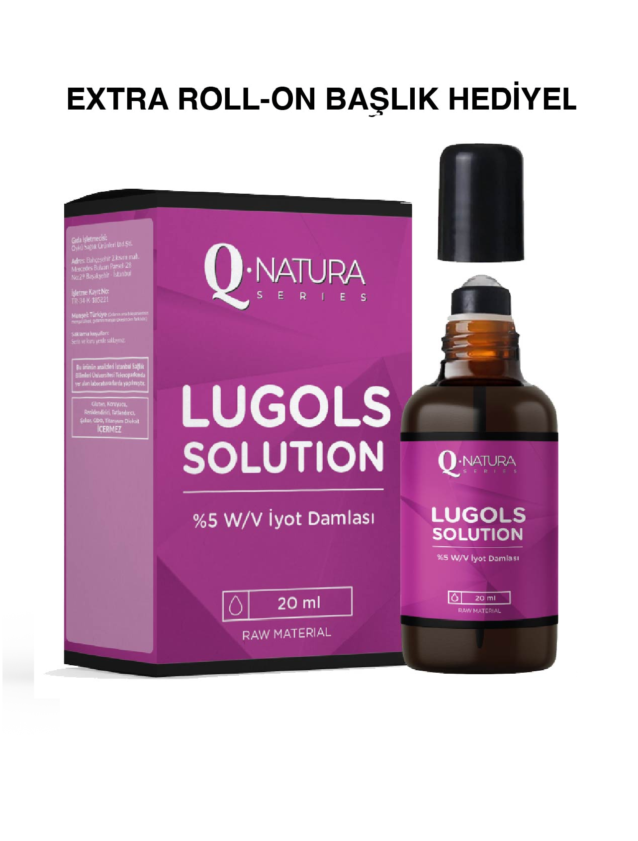Lugol's Solution % 5 iyot Damla + Roll-on Başlık Hediyeli